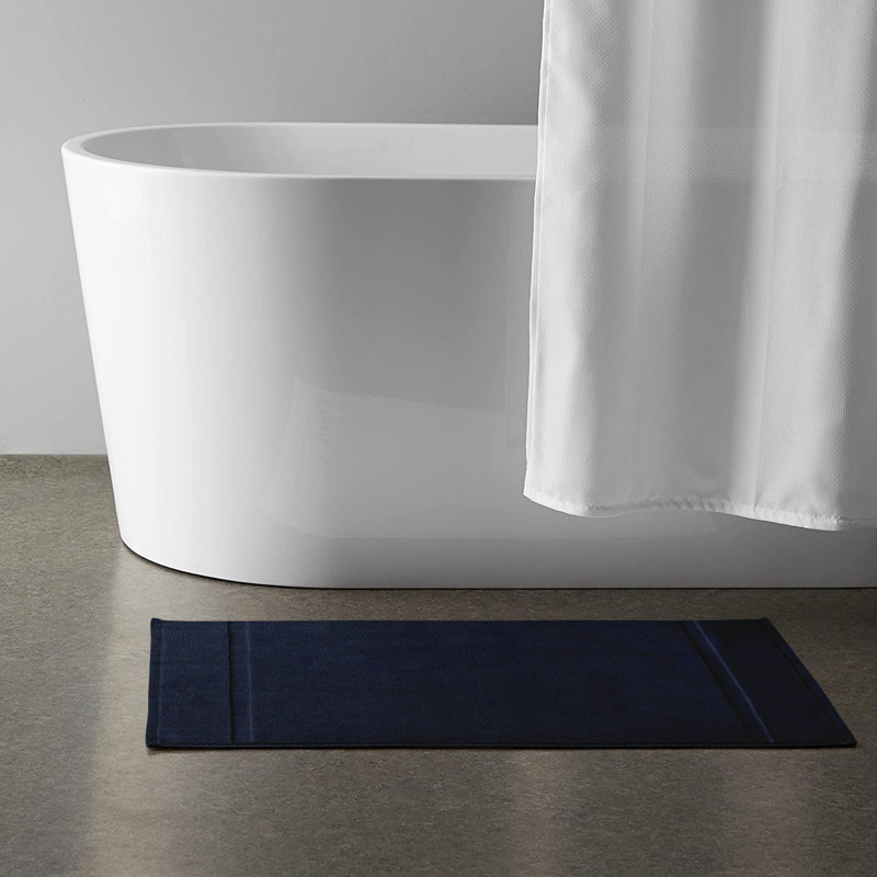 Chyrisse Cotton Feather Touch Quick Dry 900 GSM Bath Mat,  20" x 33", Insignia Blue
