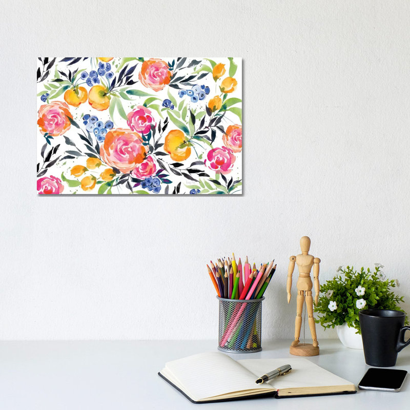 Blueberries Among Us by Kristy Rice - Wrapped Canvas Print, 20.32 cm H x 30.48 cm W
