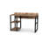Furnish Home Store Rasse Metal Frame 58" Wooden Top 2 Shelves Writing And Computer Desk For Home Office