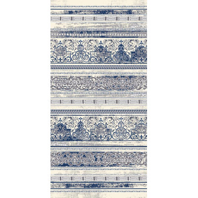 Tapis décoratif bleu marine touffeté à la main Gaye