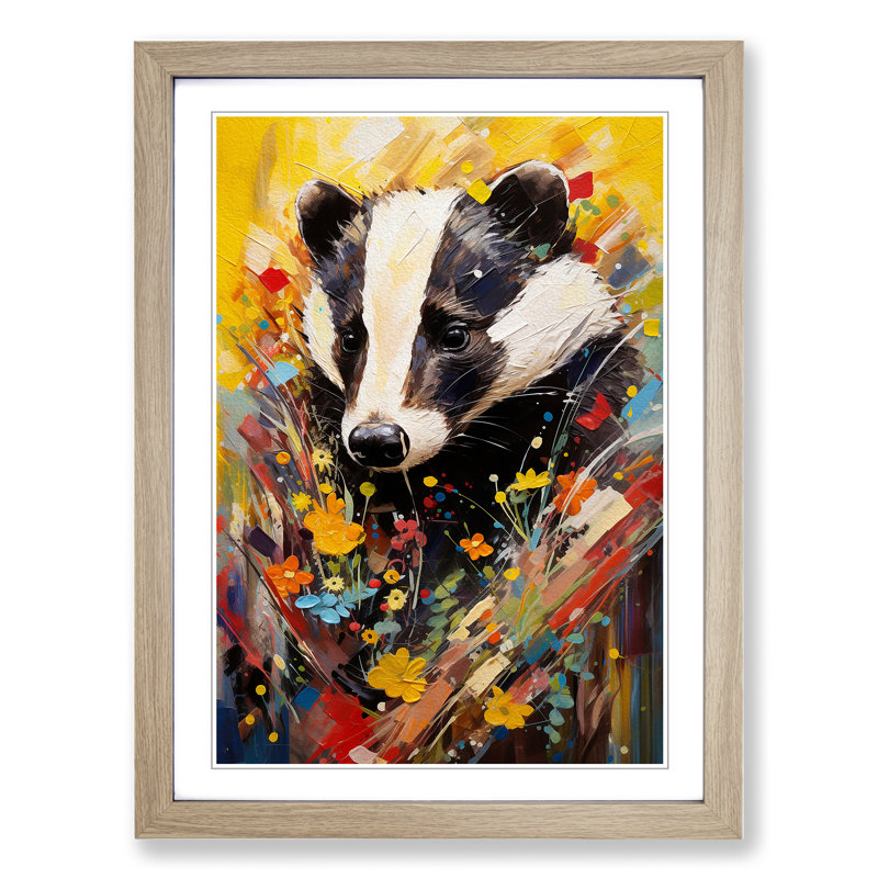 Single Picture Frame Print on Wood, 46cm H x 34cm W, Oak Framed