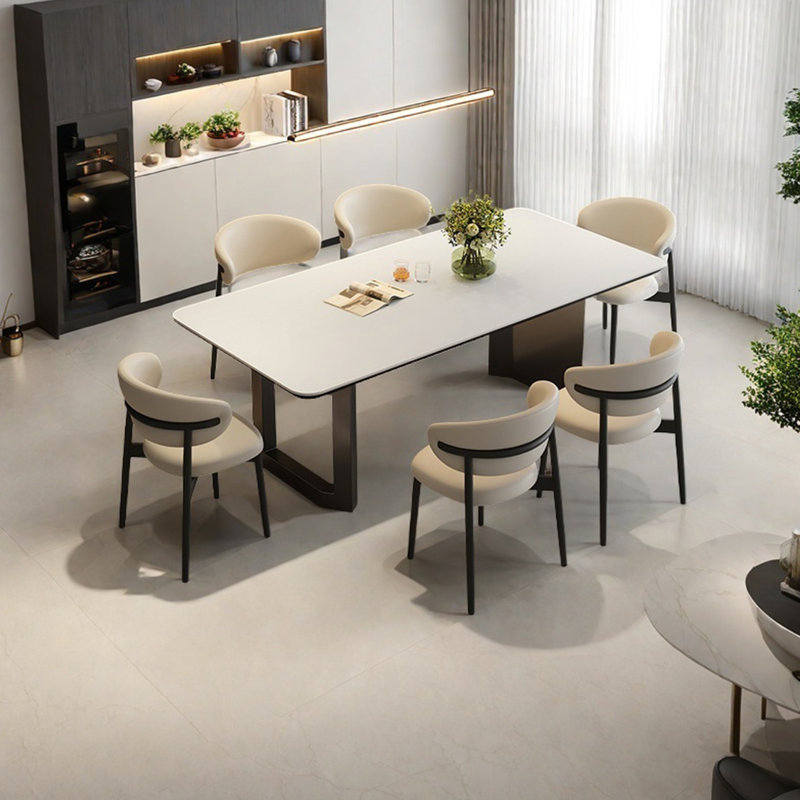 Premium Light Luxury Dining Table, 29.52"H x 62.99"L x 31.49"W