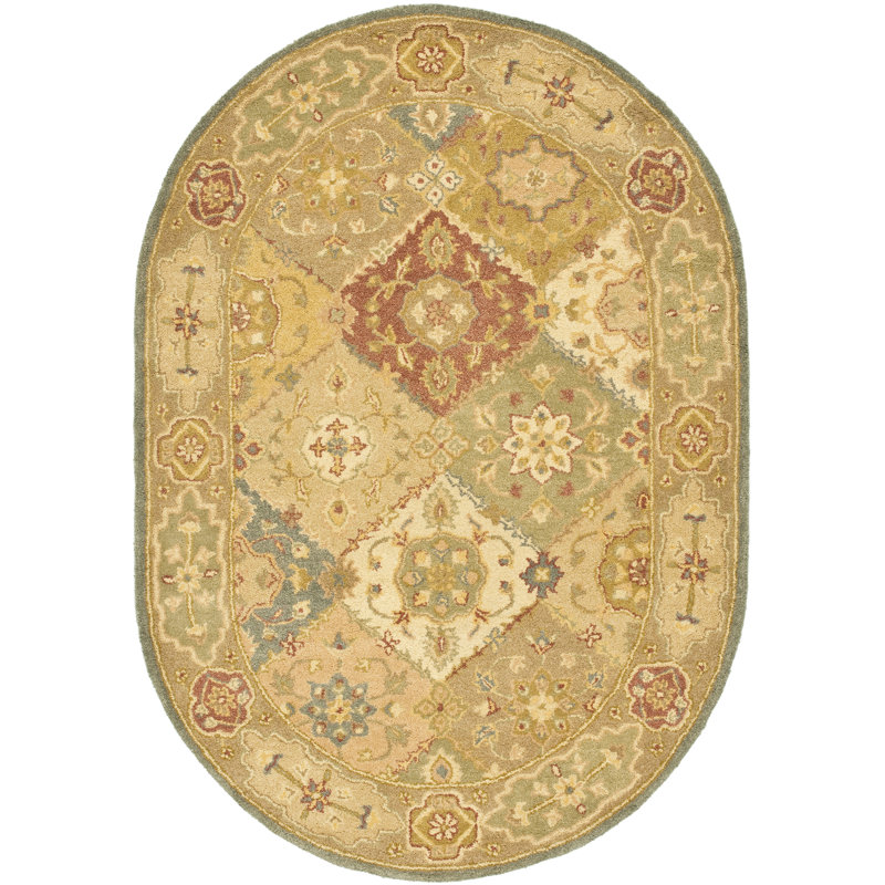 Dunbar Hand Tufted Wool Oriental Rug, Oval 4'6" X 6'6" 