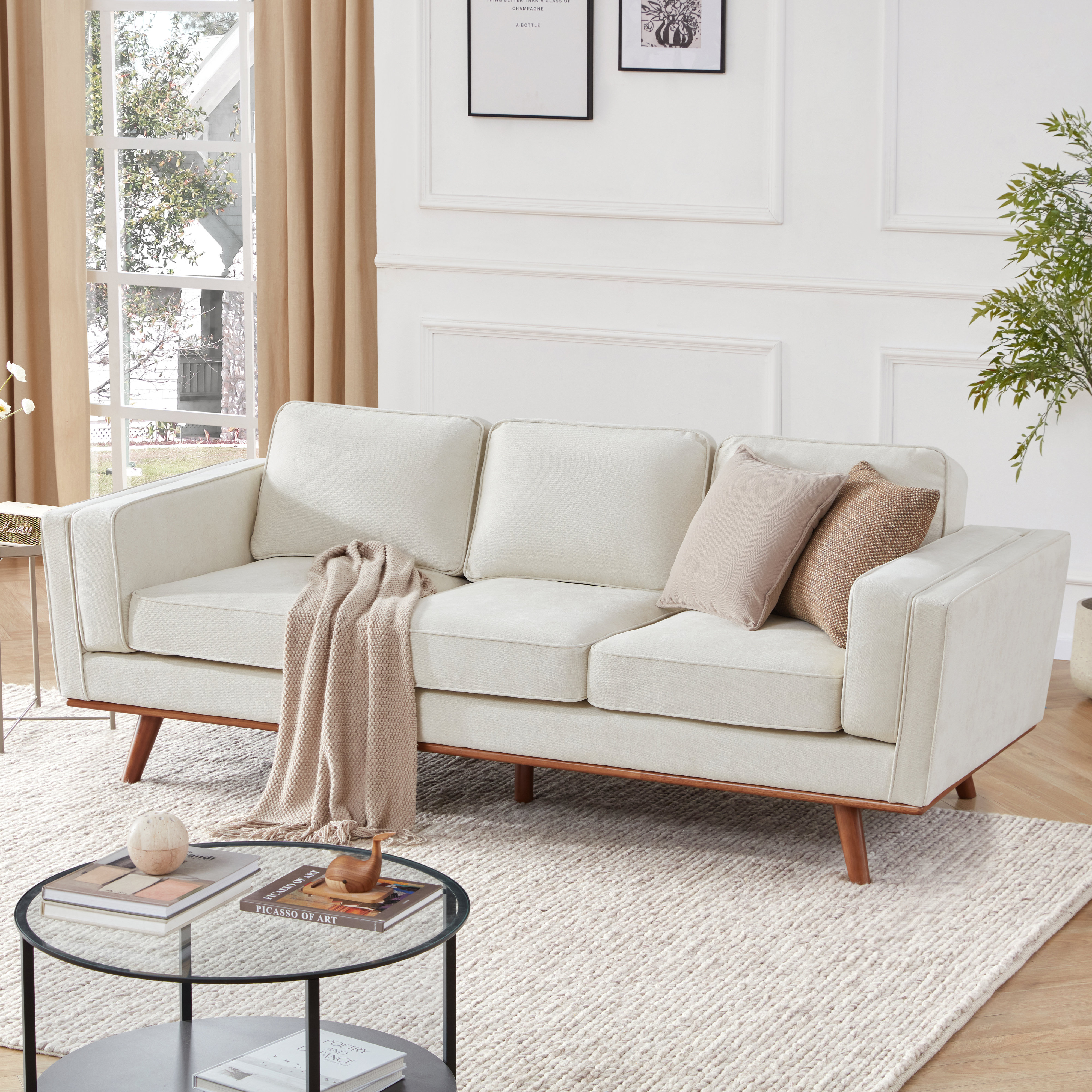 George Oliver 84'' Wide Sofa with Bei...