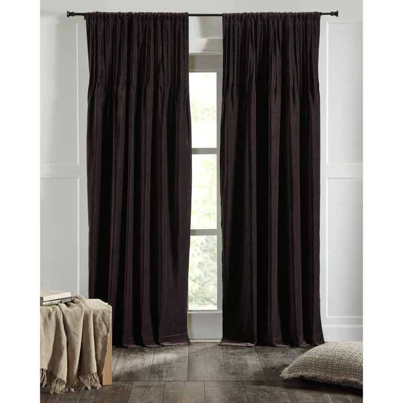 Rideau simple en coton Decala, Anthracite, l 50 po x L 96 po