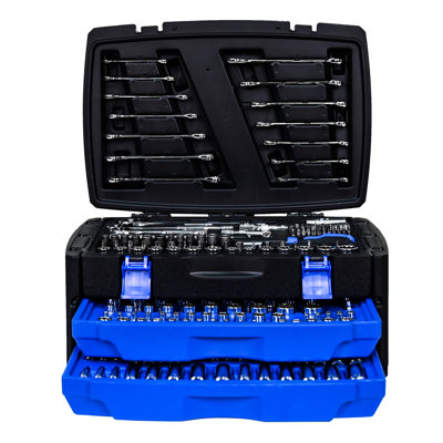 266Pcs Toolset In Black Tool Box - Carbon Steel, Locked For Security, Applicable To Electrical, Plumbing, Carpentry, Automotive, Home Diy And Professional Maintenance Works Steel Hand Lockable,