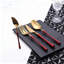 Service de vaisselle professionnel en acier inoxydable, 20 pièces de coutellerie avec fourchette et cuillère en plaqué or titane pour la maison et les cadeaux-1795193005