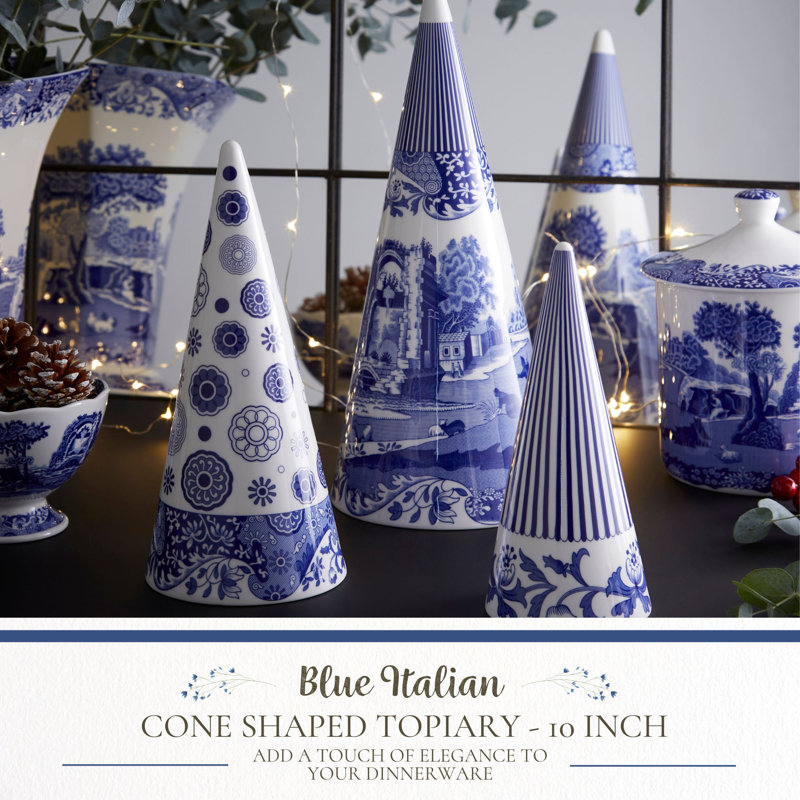 Spode Blue Italian Topiary 10"
