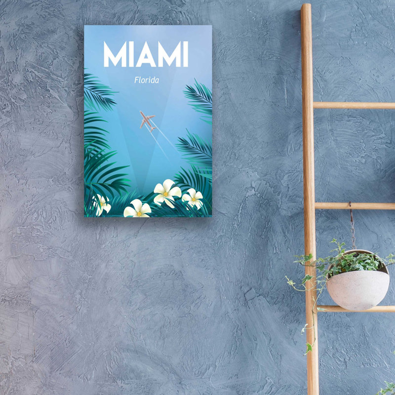«Miami» par l'Arctique, art mural en verre acrylique, H 24 po x l 16 po x P 0,2 po