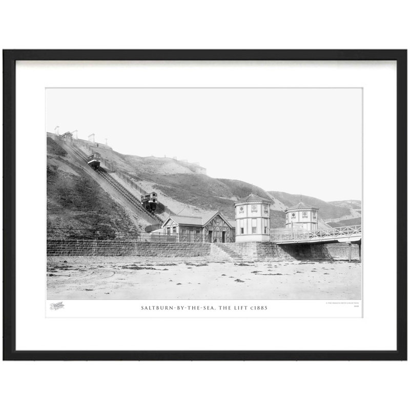 Saltburn By The Sea, The Lift C1885 - Single Picture Frame Print, 28cm H x 36cm W x 2.3cm D