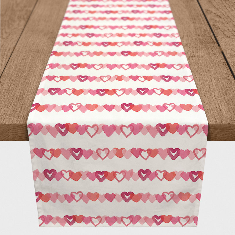 Arvinder No Pattern And Not Solid Colour Table Runner, 90" L x 16" W