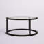 Table basse ronde en acier et verre de 35 po Parker-401413737