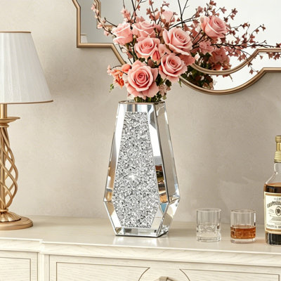 Addicyn   Table Vase  Mirror Glass Decor Samll Vase