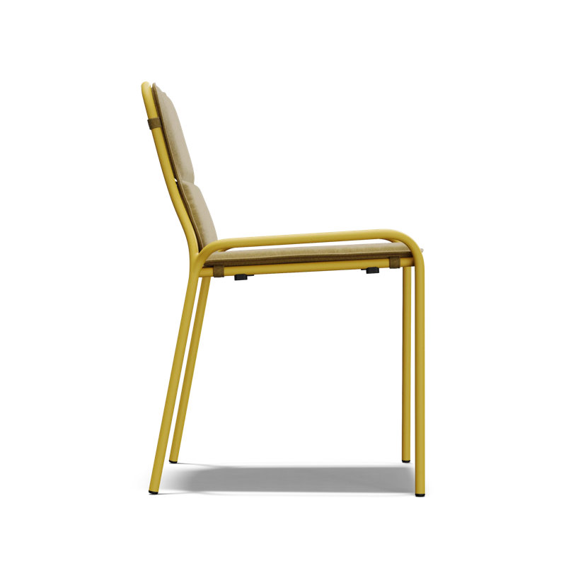 XY Outdoor Dining Side Chair, Yellow