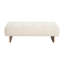 Rectangular Upholstered Tufted Linen Fabric Ottoman Bench