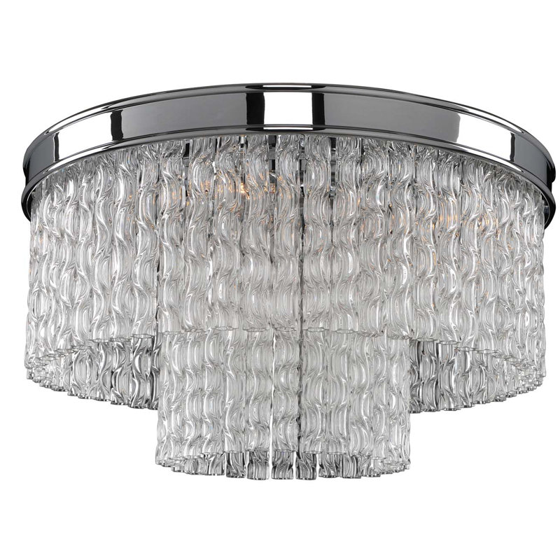 Plafonnier encastré en chrome Savena 5 LT