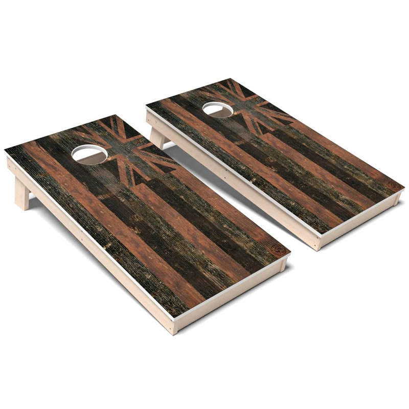 Ensemble de planches de cornhole en composite rétro toutes saisons Hawaii State, Ajouter des lumières DEL