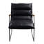 Fauteuil d'appoint en cuir fleur avec structure en métal, coussin de dossier serré, hauteur de 22 po, hauteur du produit de 33 po, aucun assemblage requis, poids de 24 lb, largeur du siège