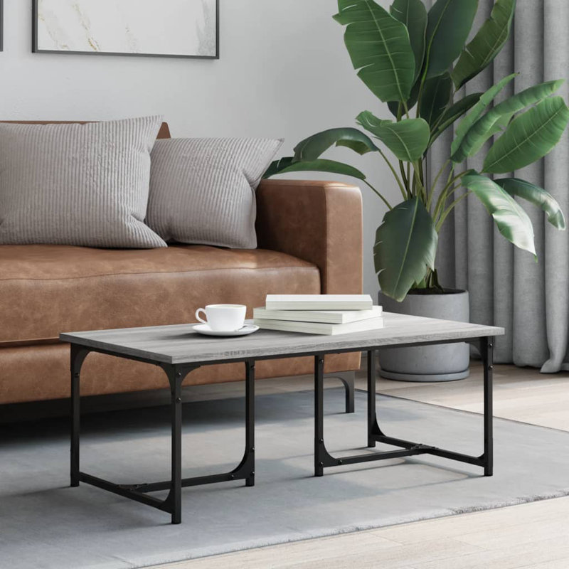Tehani Four Leg Coffee Table, Grey Sonoma