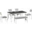 Ensemble de salle à manger classique et pratique avec table, chaises et banc-1001796147-1001796150