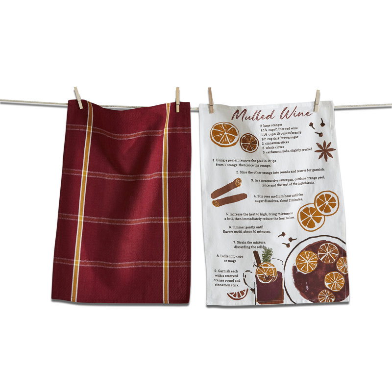 Mulled Recipe Dishtowel S/2