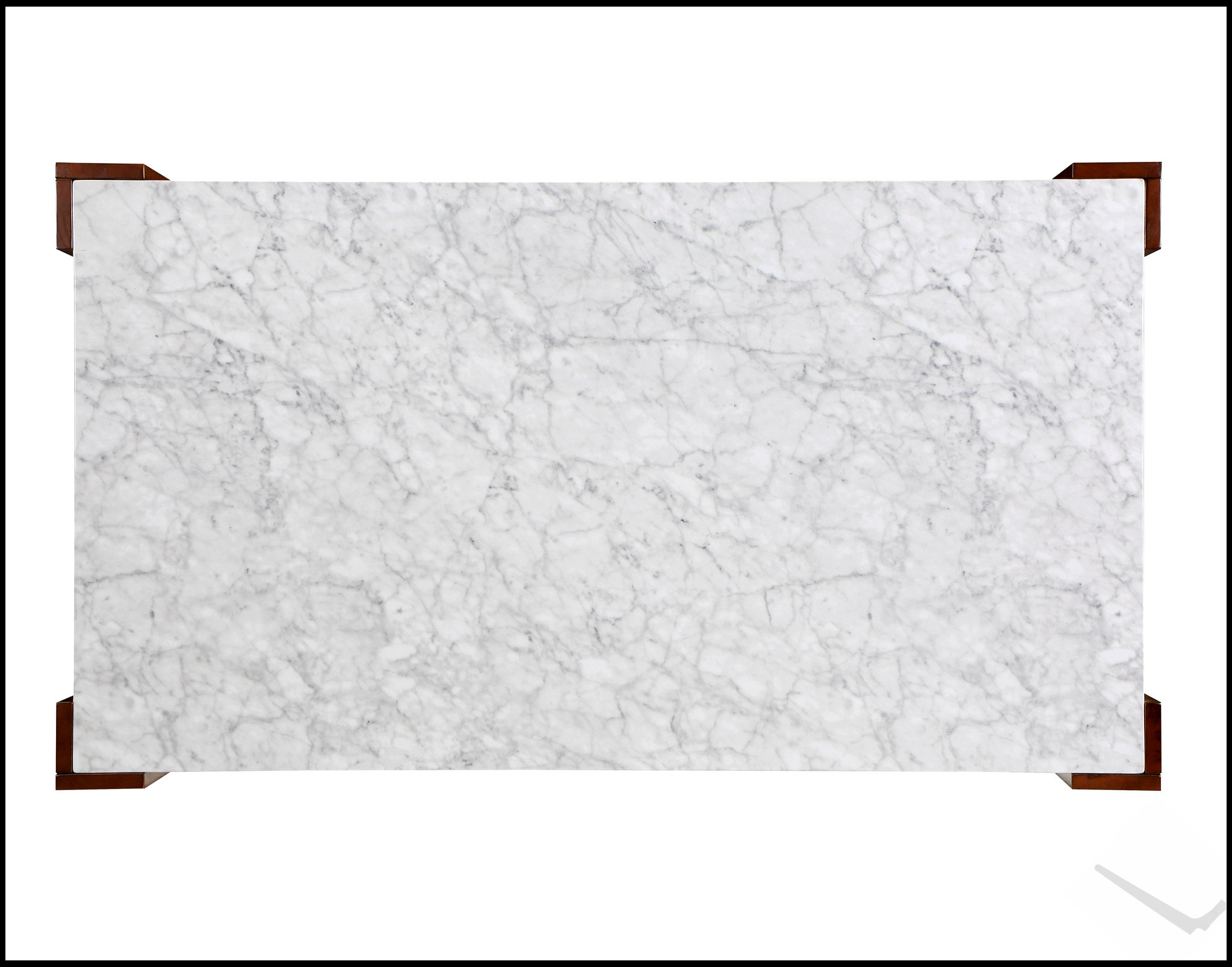 Brayden Studio® Hettie Engineered Stone Top & Brown Finish Dining Table ...