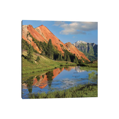 Red Mountain Gets Its Colour From Iron Ore In The Rock by Tim Fitzharris - Wrapped Canvas Print