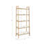 Unité de rangement d'inspiration Mid-Century - structure en bois massif, cadre blanc à 5 tablettes-126088689