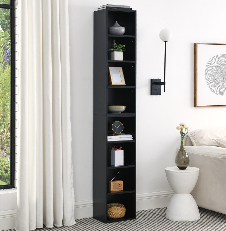 8-Tier Media Tower Rack: This sleek and practical media tower rack is designed to meet all your storage and display needs. With its 8 tiers, it offers ample space for organizing various media items.