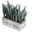 43.9cm Faux Plant in Solid Wood Planter