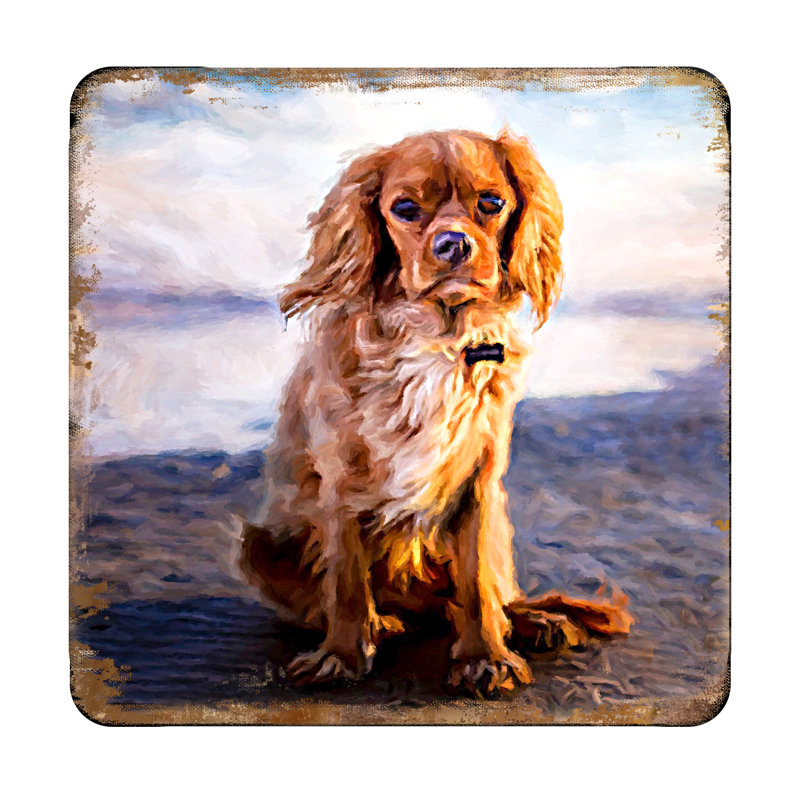 Wood Square 4 Piece Coaster Set