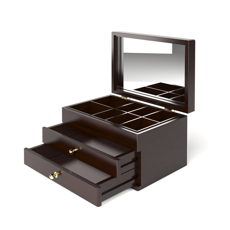 Bamboo Jewellery Box + Drawers