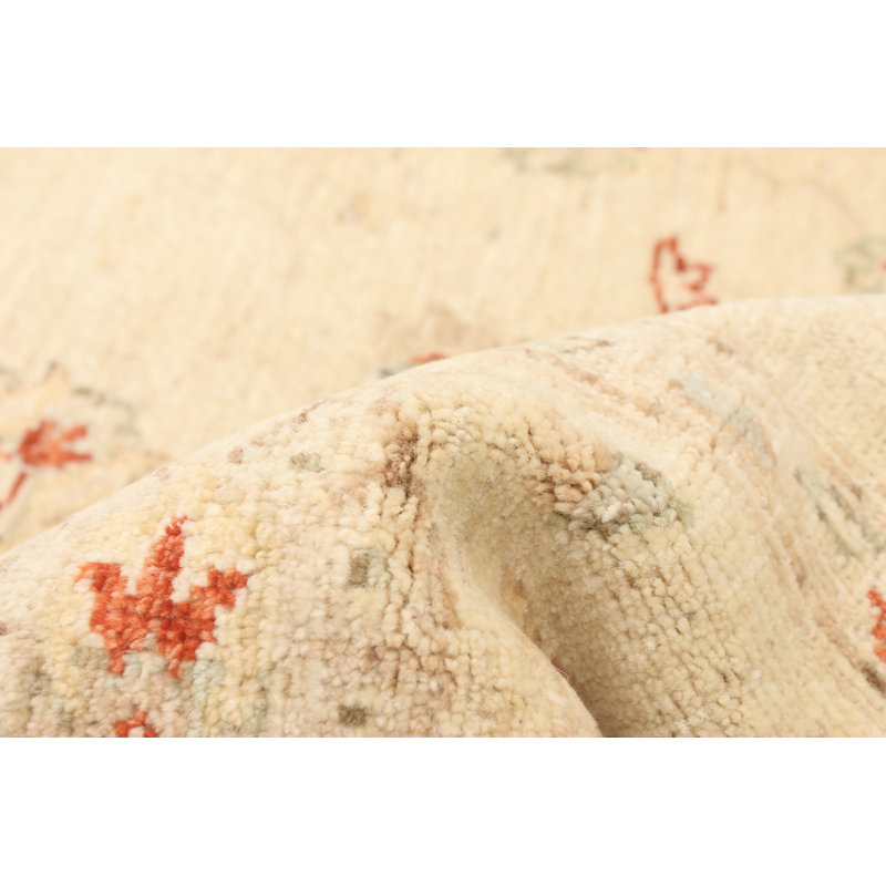 One-of-a-Kind 5'7" X 7'8" New Age Wool Area Rug in Tan