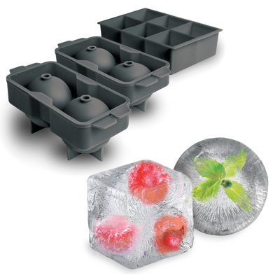 Elements 3 Piece Silicone Ice Cube Tray