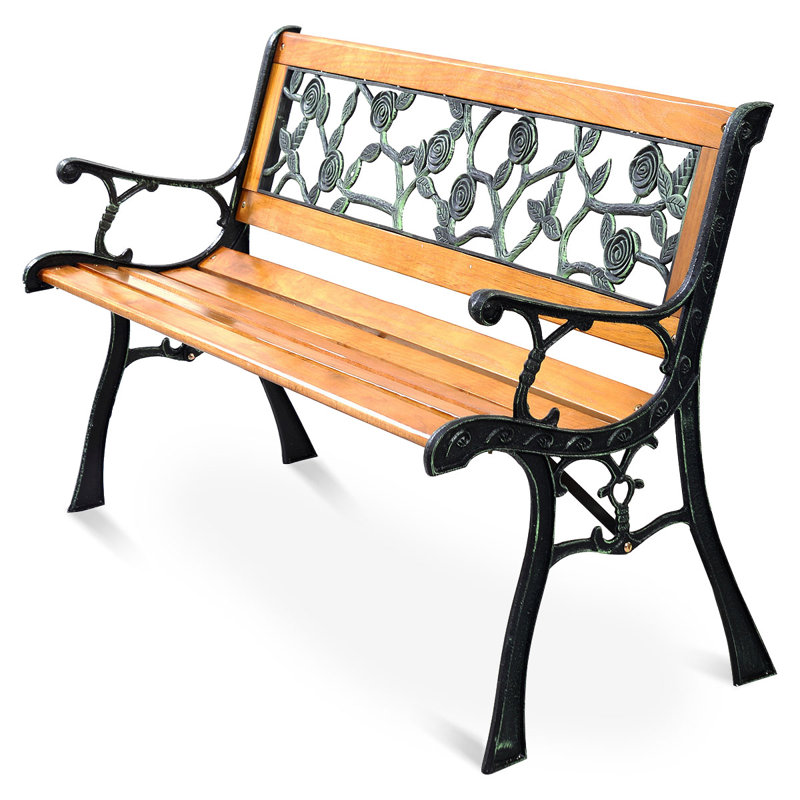 Pearcy Metal/Solid Wood Outdoor Bench