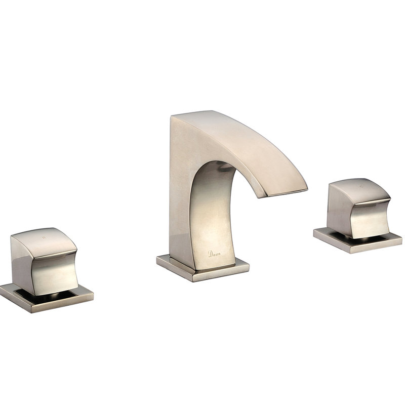 Widespread 2-handle Bathroom Faucet with Drain Assembly, Brushed Nickel