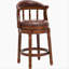 Tabouret de bar pivotant 26 po à 360 degrés de hauteur avec dossier-472266422-472266423