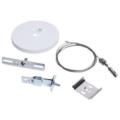 Momentum - Suspension Kit Run Starter With Canopy for LED Linear System - White Finish