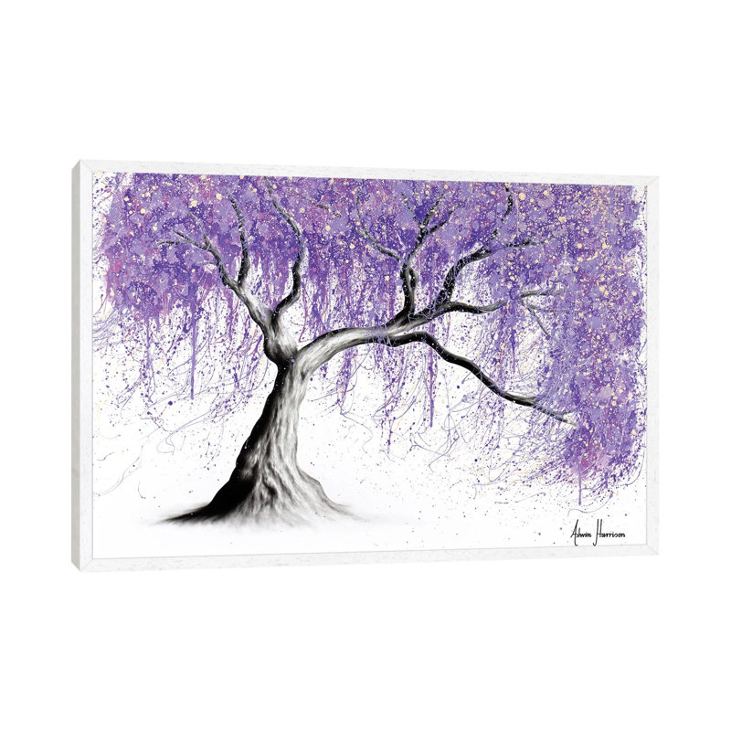Sumptuous Shade Tree by Ashvin Harrison - Painting on Canvas, 66.04 cm H x 45.72 cm W, White Framed