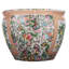 Floral painting pot cover with Asian floral pattern with pink medallion-520033057
