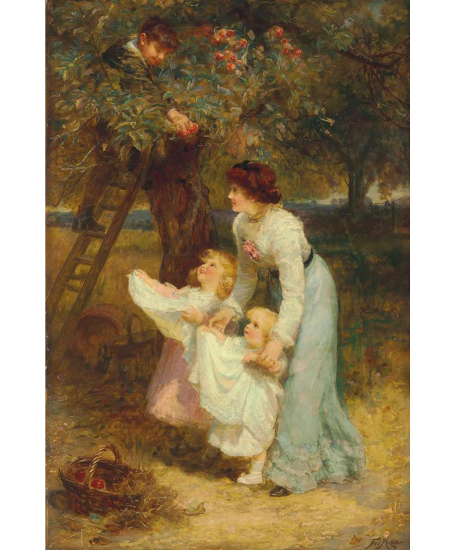 «Apple Time» par Frederick Morgan - Art mural sur toile tendue avec châssis, H 24 po x l 17 po