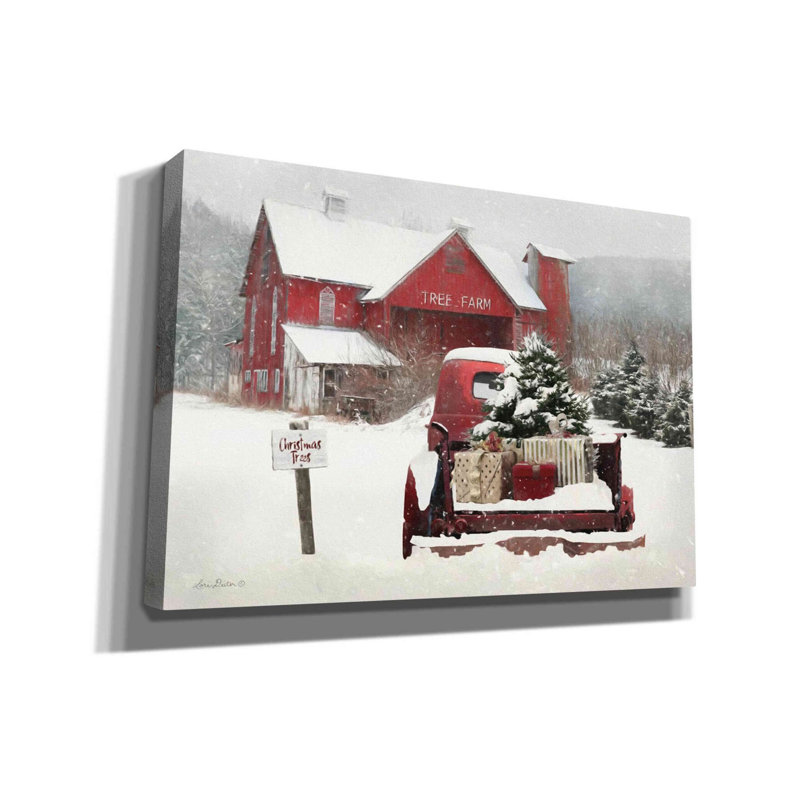 «Tree Farm Christmas» par Lori Deiter, art mural sur toile, H 18 po x l 26 po x P 0,75 po