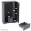 Maybery 3 Piece Bedroom Set (2 Drawer Bedside Chest, 4 Drawer Chest, 3 Door 2 Drawer Mirrored Wardrobe), (5)-332707718
