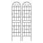 Paquet de 4 treillis de jardin en métal 86,7 "x 19,7" antirouille pour plantes grimpantes support de fleurs extérieur noir
