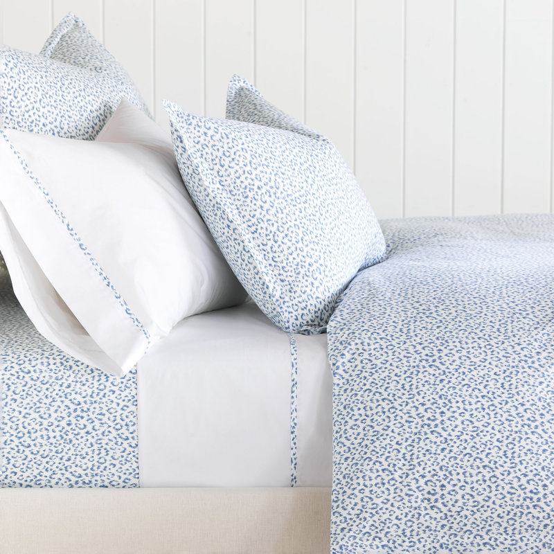 Drap Hampton par Barclay Butera Tanner, Indigo, Drap plat pour lit simple