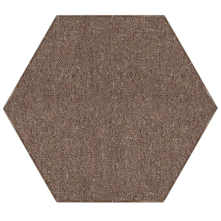Saturn Collection Solid Color Indoor Amice Area Rugs Brown - 2'X6'