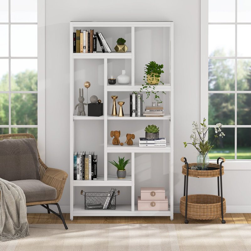 200cm H x 100cm W Metal Standard Bookcase, White