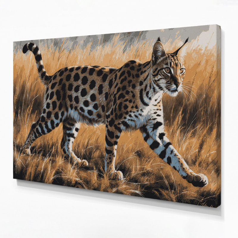«Cats Savannah Brown», art mural sur toile, H 12 po x l 18 po