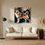Chiens, art mural gris Akita-922551302