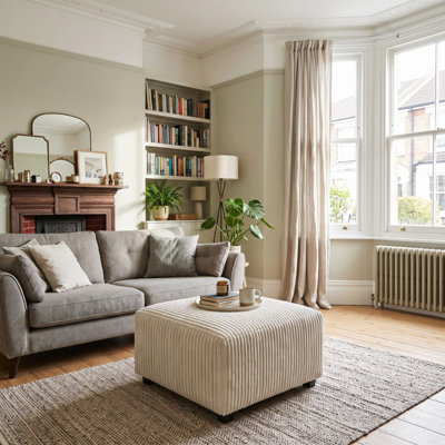 Soft Upholstered Ottoman for Living Room